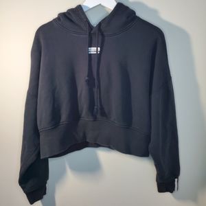 Black Adidas Cropped Hoodie